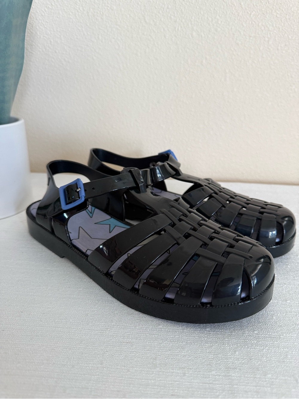 Melissa Black Jelly Fisherman Sandals US 9 - Picture 3 of 11